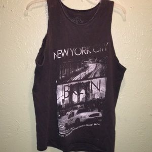 Black graphics tank top